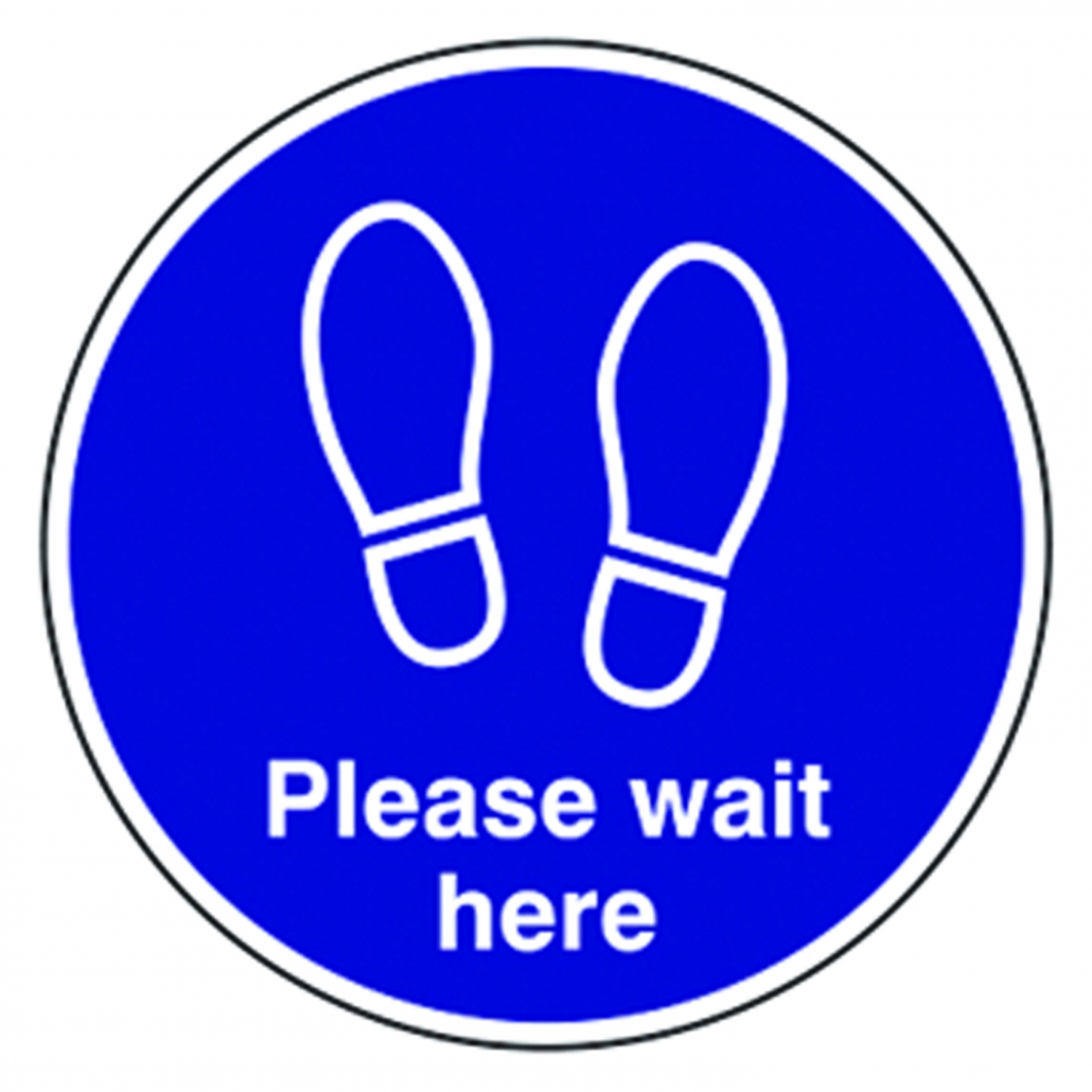Please Wait Here Sign (SD05) - Double Dot